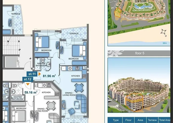 Beachfront Panoramic Flat @ South Bay